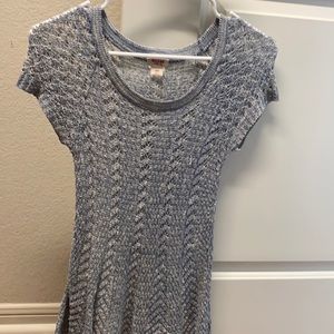 Mossimo purple and white lace top